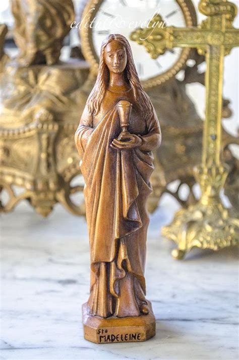 Antique Wood Mary Magdalene Statue From Paris France Ste Madeleine