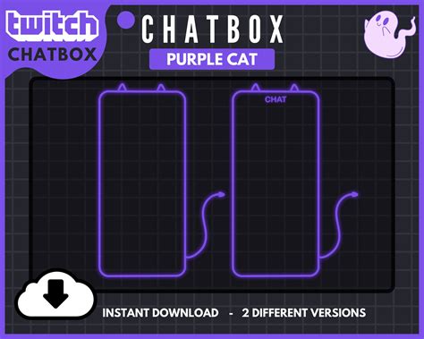 Twitch Chatbox Bundle Purple Cute Aesthetic Spooky Etsy