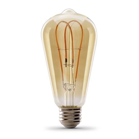 Feit Electric 40w Equivalent St19 Dimmable Amber Glass
