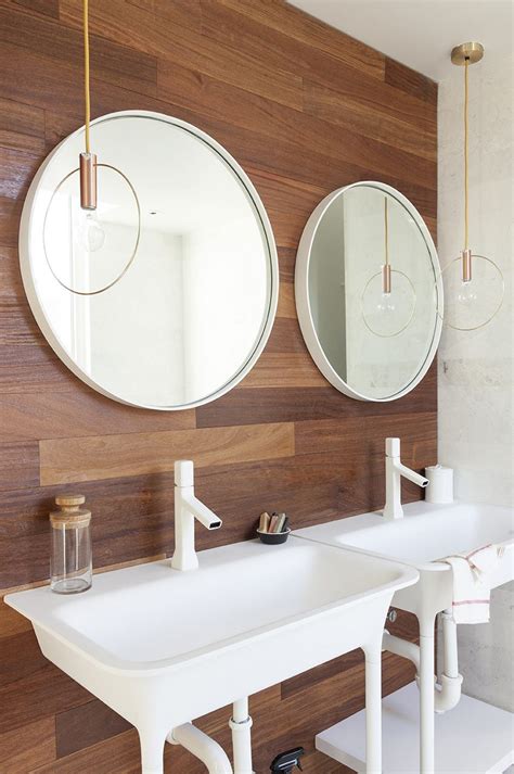 In this bathroom idea, we present you a combination of minimalist contemporary bathroom with a floating mid century vanity. 30 Beautiful Midcentury Bathroom Design Ideas