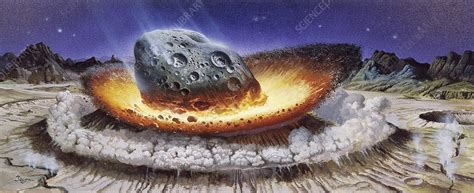 Meteorite Impacting Earth Stock Image E4020136 Science Photo Library