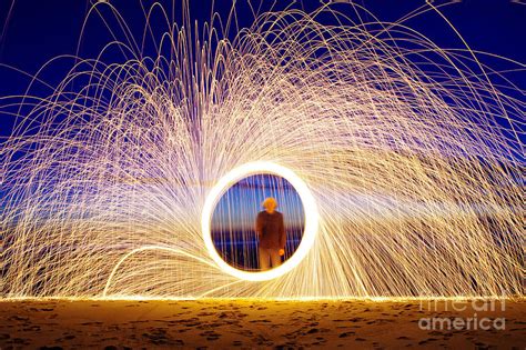 Burning Steel Wool Spinned Photograph By Andrius Saz Pixels