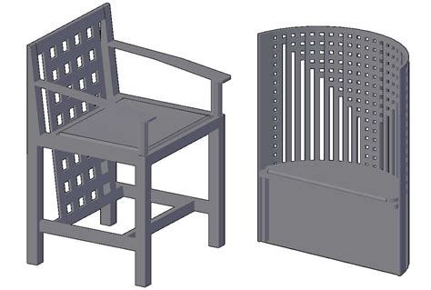 Free Download Best Autocad 3d Drawing Of Chair And Seating Cad File
