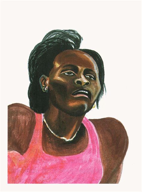 Maria Mutola Painting By Emmanuel Baliyanga Pixels