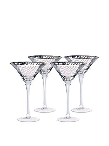 Artland Zebra Martini Glass 8 Oz Silver Set Of 4 Martini Glass Martini Glass Set