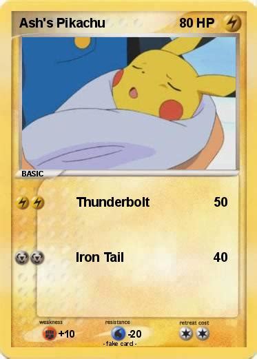 Pokémon Ash S Pikachu 88 88 Thunderbolt My Pokemon Card