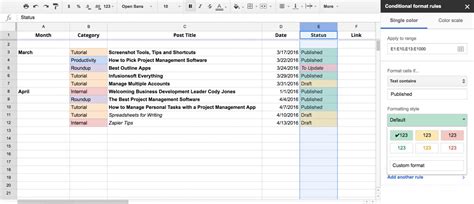 Google Sheets Schedule Template | shatterlion.info