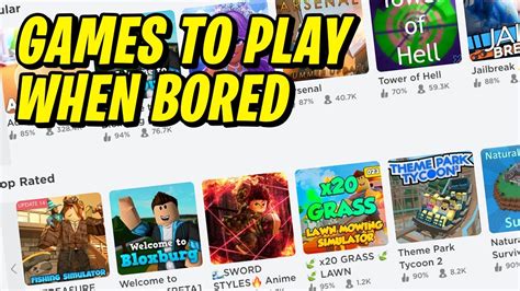 Thanks to the cartoon graphics, zombie games are more fun than scary, and usually involve loads of different players battling against waves of monsters. 8 Good Roblox Games To Play When Bored - YouTube