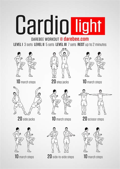 Cardio Light Workout Cardio Workout At Home Cardio Workout Cardio