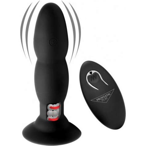 Rim Master Rechargeable Vibrating Silicone Anal Plug Black Sex Toys