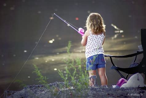 Pink Fishing Rod 2d Backlit Image Of A Little Girl Fishing Flickr