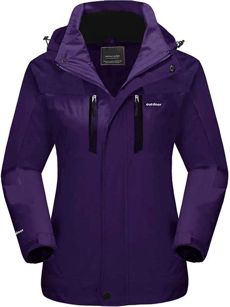magcomsen women s 3 in 1 winter ski jacket with detachable hood water resistant ebay