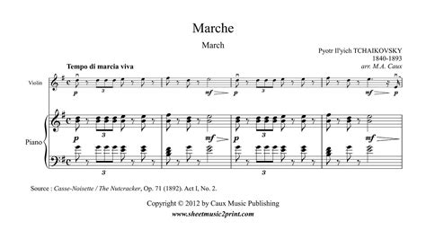 Music from the nutcracker suite. ещё. The Nutcracker : March - Violin Sheet Music - YouTube