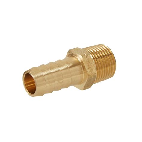 Everbilt 12 In X 38 In Mip Lead Free Brass Hose Barb Adapter