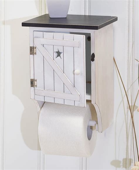 Toilet paper holder with smart thinking how to storage it in one place. WHITE Country Outhouse Wall Mount Toilet Paper Holder ...