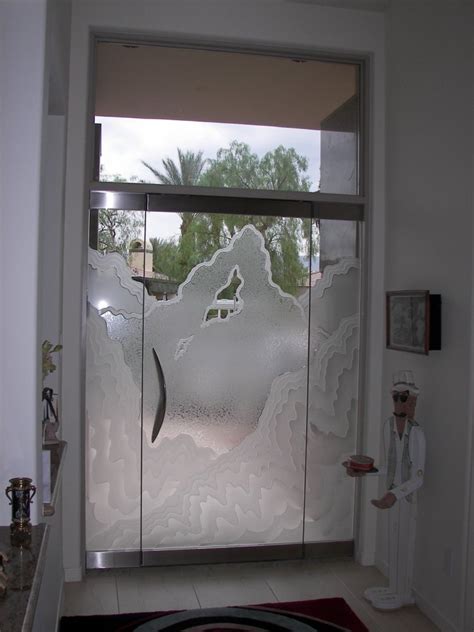 Beautiful Glass Doors With Etched And Carved Designs Sans