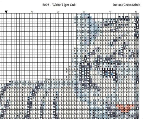 White Tiger Cub Counted Cross Stitch Pattern X Etsy