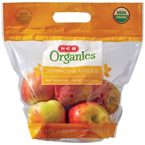H E B Organics Fresh Ambrosia Apples Shop Apples At H E B