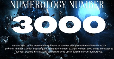 The Meaning Of Numerology Number 3000