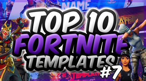 ️ Top 10 Free Fortnite Banner Templates ️ 7 2018 Free Download