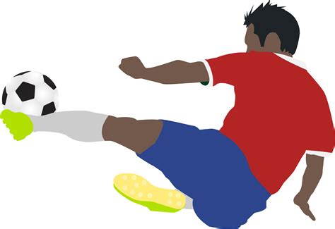 Cartoon Football Soccer Player Man In Action 10135406 Png