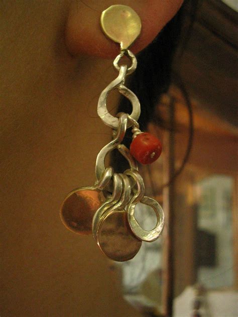 Silver Gold Dangles Silver Gold Earrings Silver Gold Drops Etsy