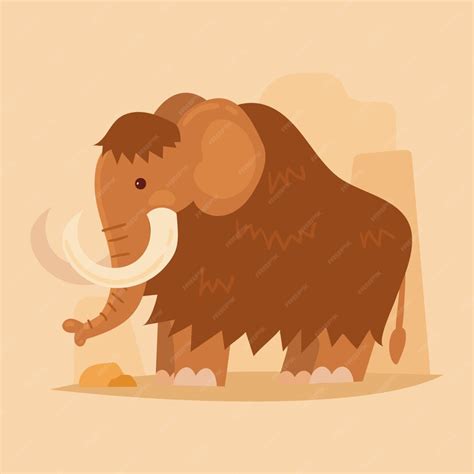 Premium Vector Cartoon Mammoth