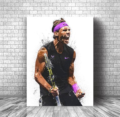 Rafael Nadal Poster Premium Wall Art Print Sports Tennis Etsy