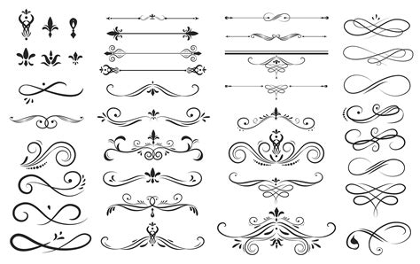 Collection Set Of Label Ornament Vector Illustration Download Free