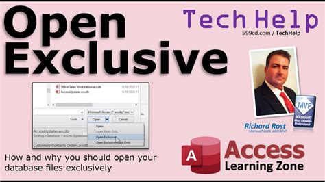 Open Microsoft Access Database In Exclusive Mode Open Exclusively