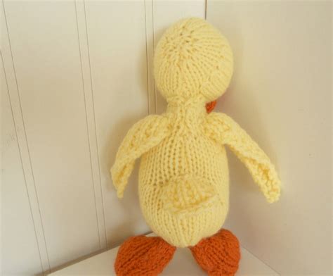 Natural Stuffed Animal Toy Puddles The Duck Handknit By Etsy