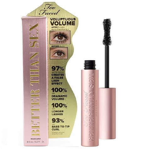 Too Faced 8ml Better Than Sex Volumising Mascara Full Size Non Waterp
