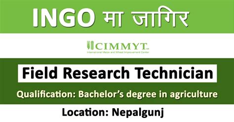Field Research Technician Job In Nepal Cimmyt Merorojgari