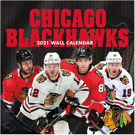Turner Sports Chicago Blackhawks 2021 12x12 Team Wall Calendar