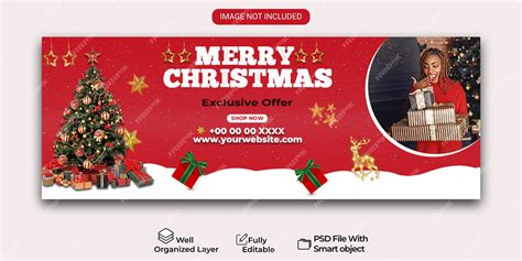 Premium Psd Merry Christmas Facebook Cover