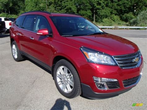 Crystal Red Tintcoat 2014 Chevrolet Traverse Lt Awd Exterior Photo