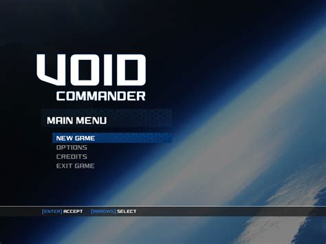 Newest Main Menu Layout Image Void Commander Indiedb