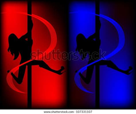 Set Black Silhouettes Dancing Girls Striptease Stock Vector Royalty Free 107331107 Shutterstock