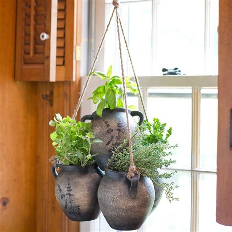 Clay Pot Hanging Herb Planter Vivaterra