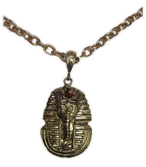 Gold Egyptian King Tut Necklace Mummy Greek God Costume Accessory