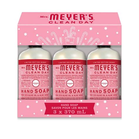 Mrs Meyers Clean Day Peppermint Holiday Hand Soap 3 Pack The