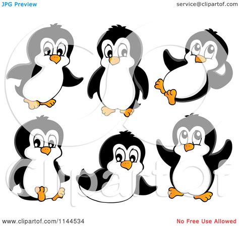 Cartoon Of Cute Little Penguins Royalty Free Vector