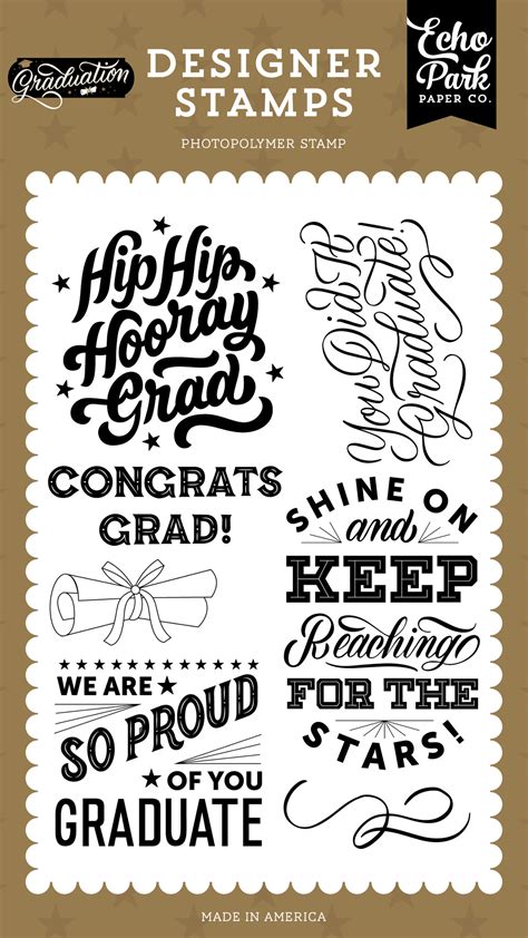 Graduation You Did It Stamp Set Echo Park Paper Co
