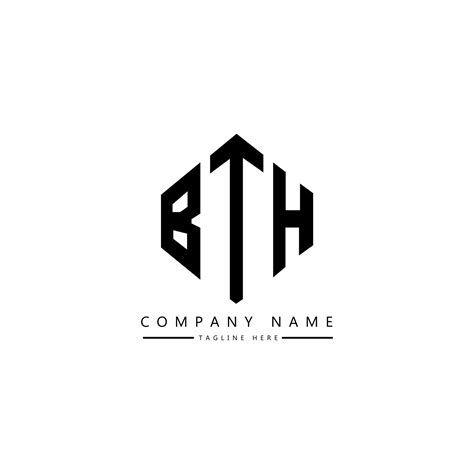 Bth Letter Logo Design With Polygon Shape Bth Polygon And Cube Shape
