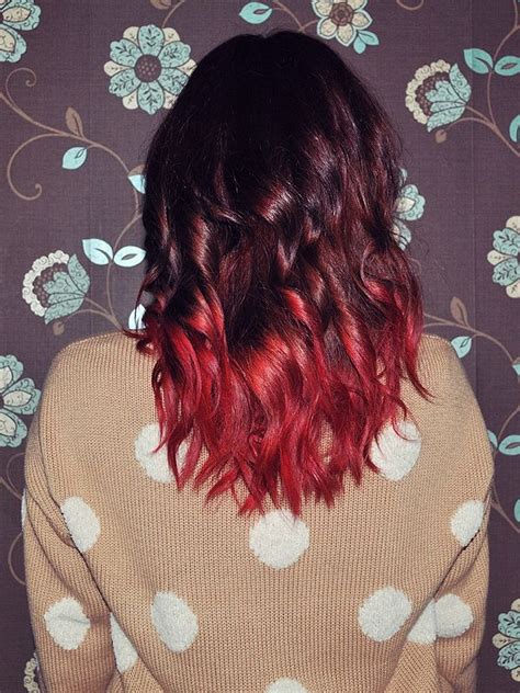 Pin By Jessica Alexander On Gorgeous Hair Red Dip Dye Hair Gorgeous Hair Hair Beauty