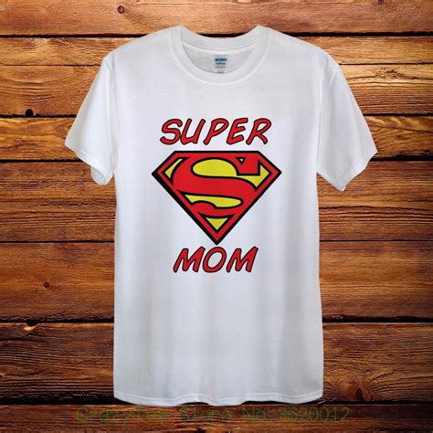Womens Tee Super Mom Mothers Day Design T Shirt Men Unisex Women Fitted T Fun 2018 Summer