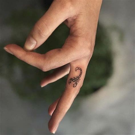 26 Elegant Finger Tattoos Ideas For Female Scorpion Tattoo Hand
