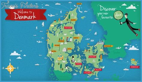 Denmark Map Tourist Attractions Travelsfinderscom