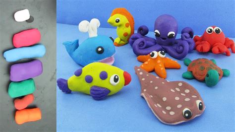 How To Make Clay Sea Animals Learning The Names Of Sea Animals Clay