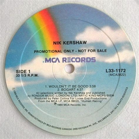 Nik Kershaw Wouldnt It Be Good 1984 Clear Vinyl Discogs